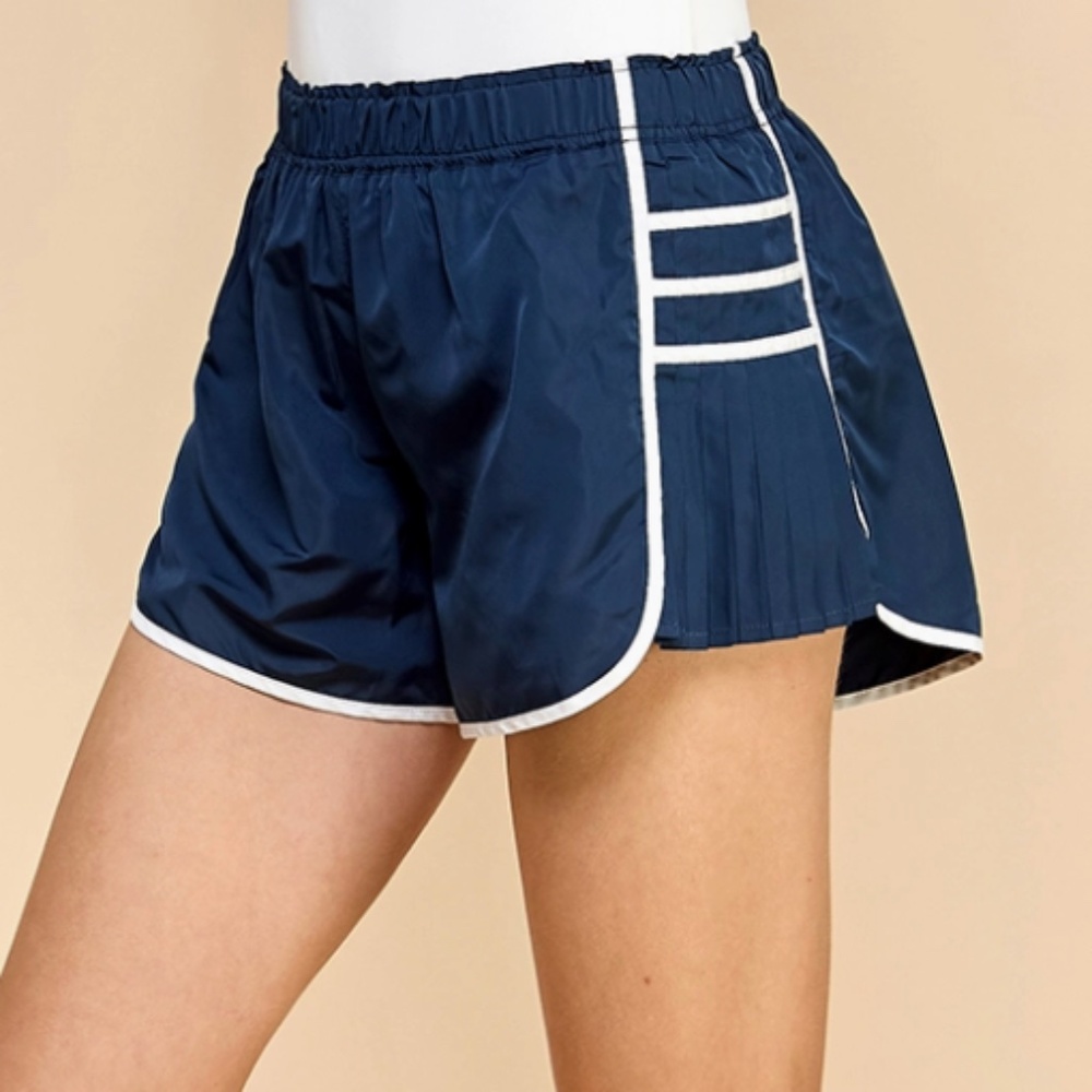 NWT TCEC‎ Navy Athletic Pleated Shorts Large
